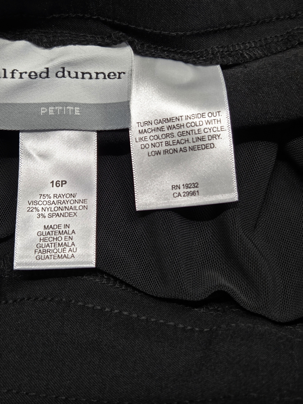 Alfred Dunner Black Straight-Leg Dress Pants - Picture 3 of 8